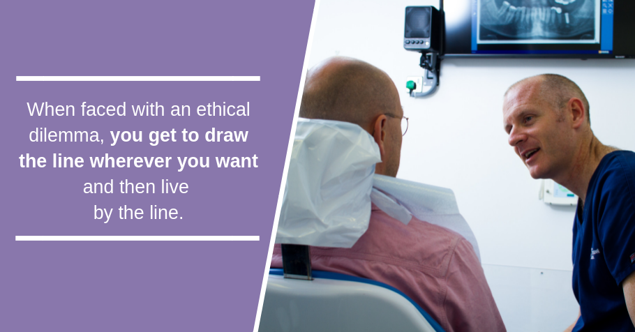 Copy of Copy of Copy of When you talk about ethics, ethical medical practice or moral philosophical values through healthcare all you’re doing is drawing a line in the sand.
