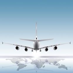 aircraft landing on the earth